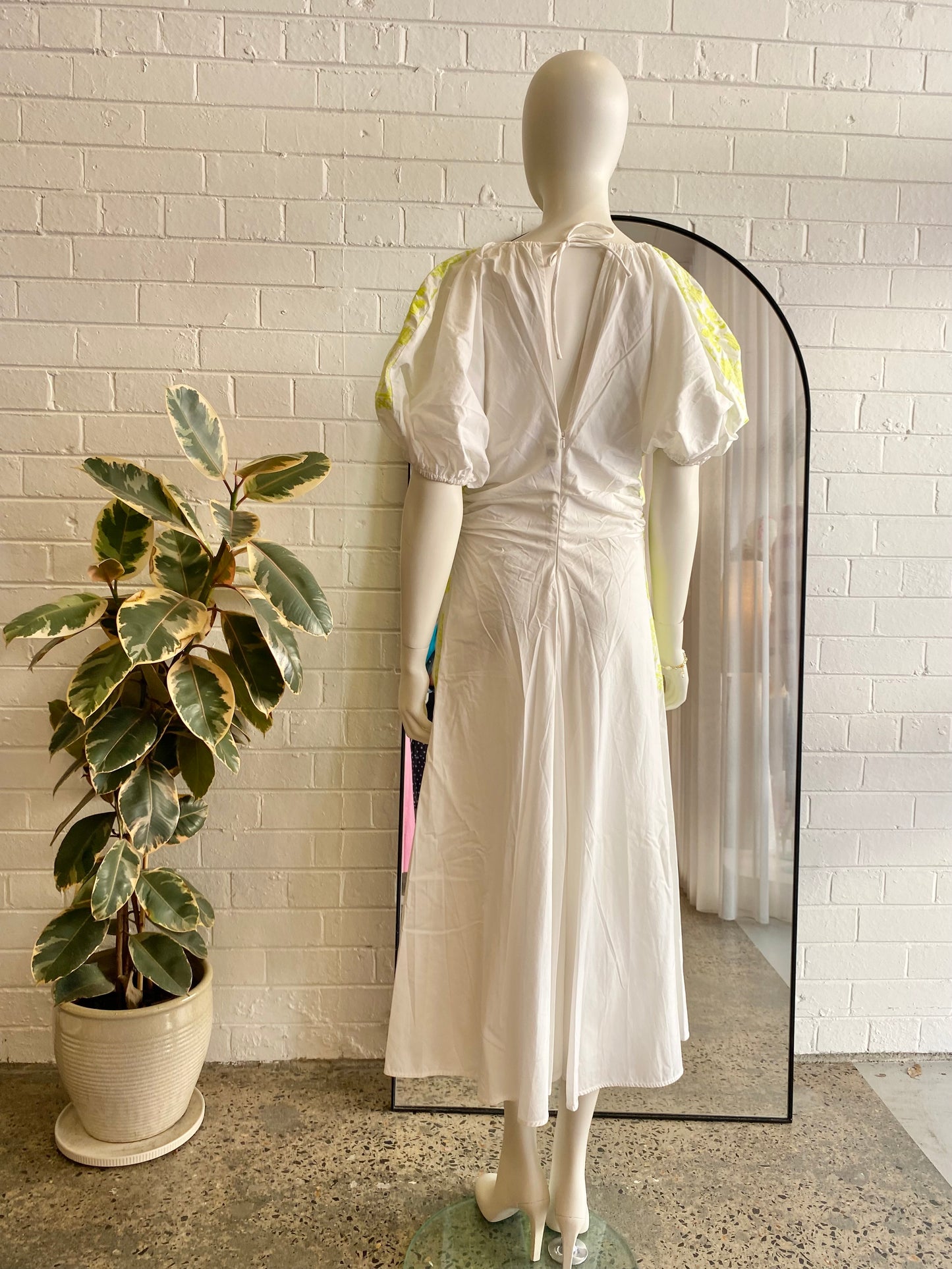Scanlan Theodore Lime Aztec Weave Gather Dress BNWT - Size 10
