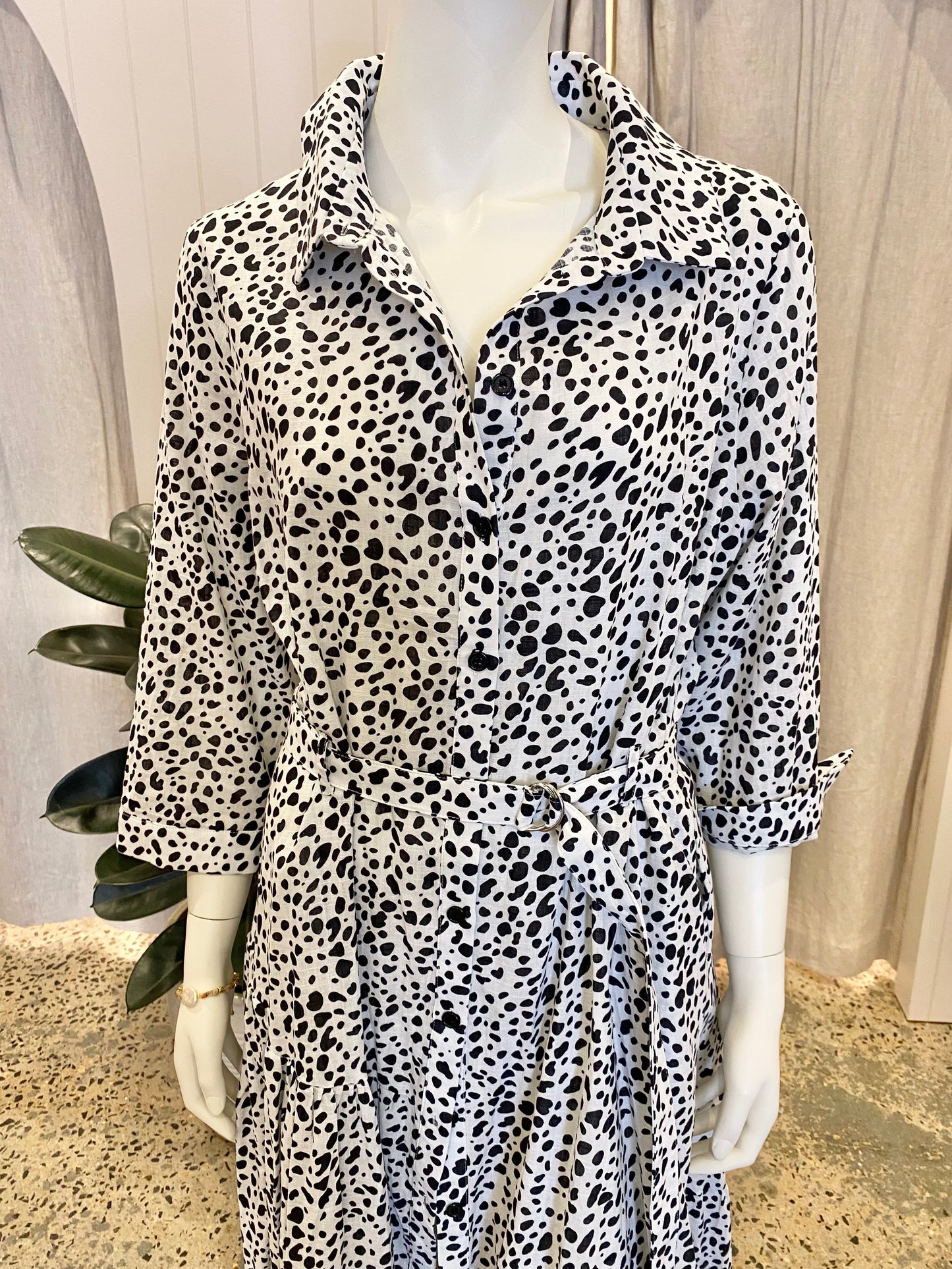 Leoni Polka Dot Shirtdress - Size 18