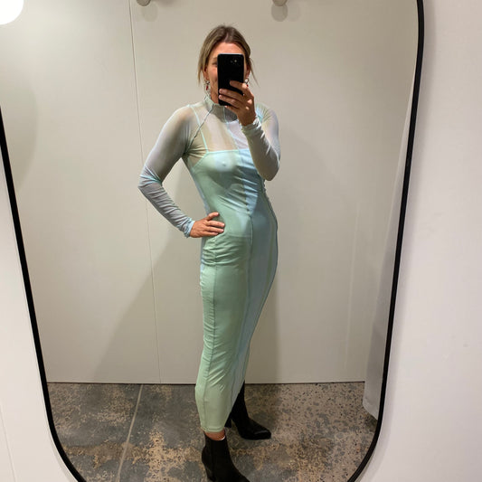 Significant Other Jean Dress in Green Mirage - Size 10