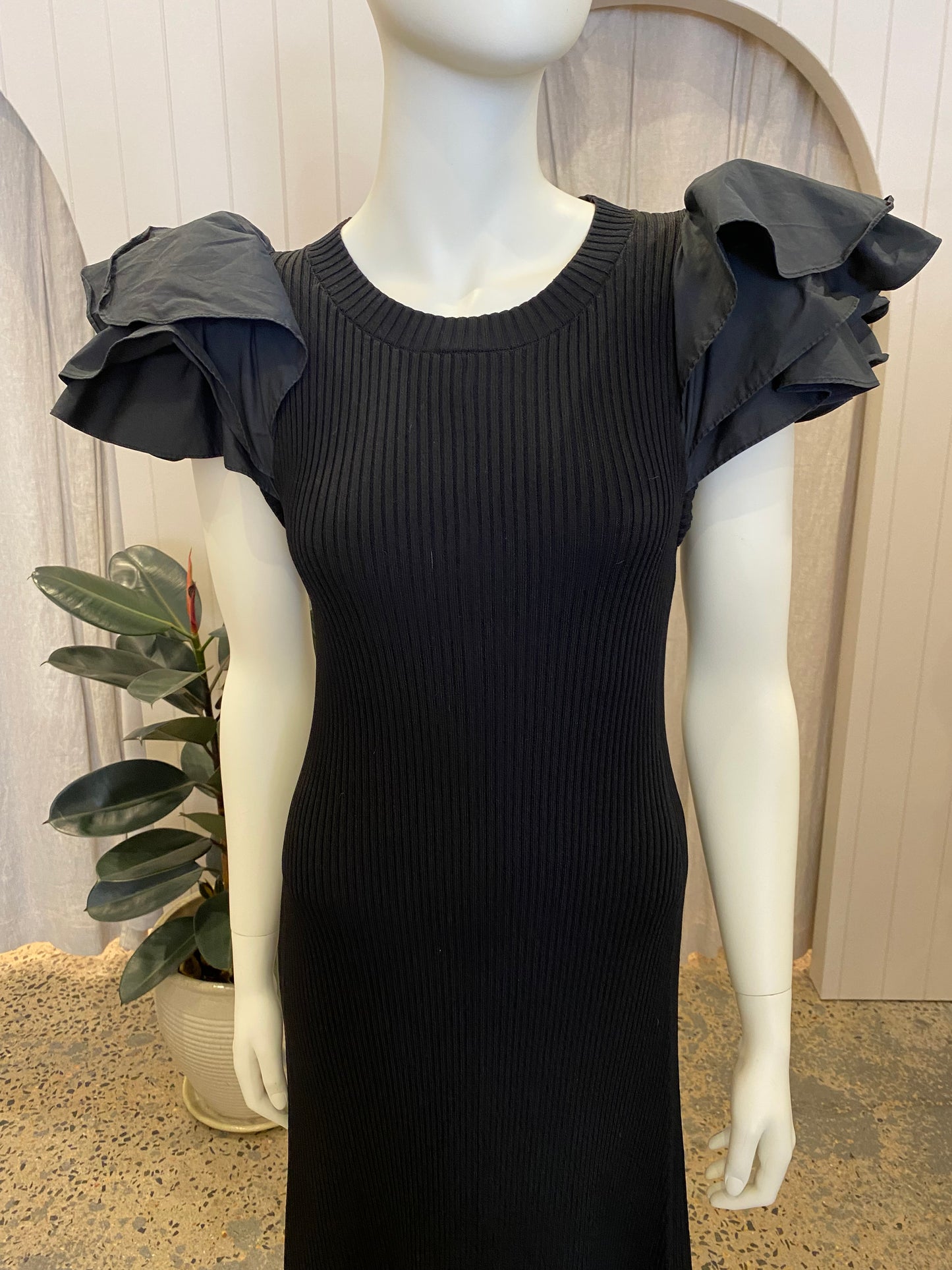 Aje Black Questa Maxi Dress - Size S