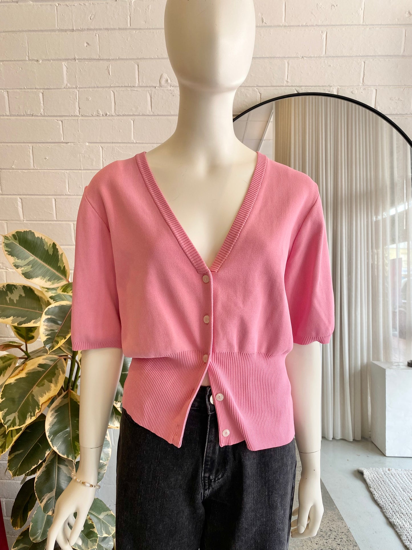 Gestuz Matthea Short Sleeve Cardigan - Size L (12)