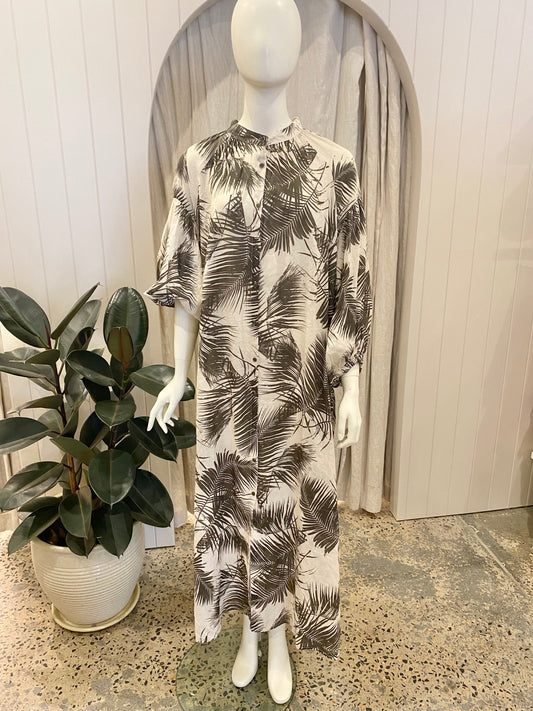 Morrison Palm Maxi Dress - Size 4 (14/16)