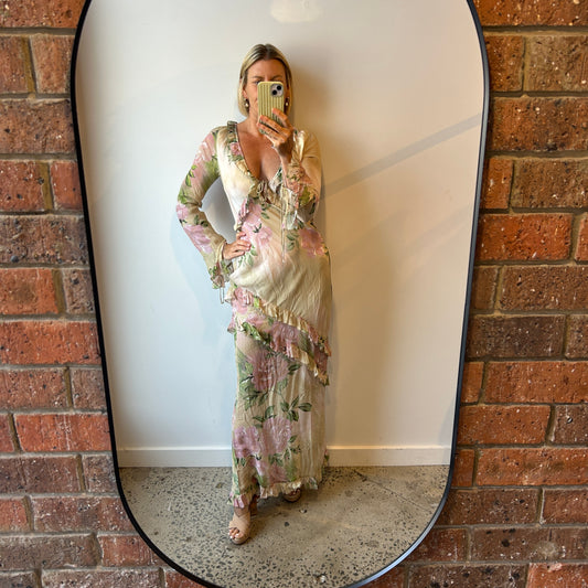 Isabelle Quinn Louisa Floral Maxi  Dress - Size 10