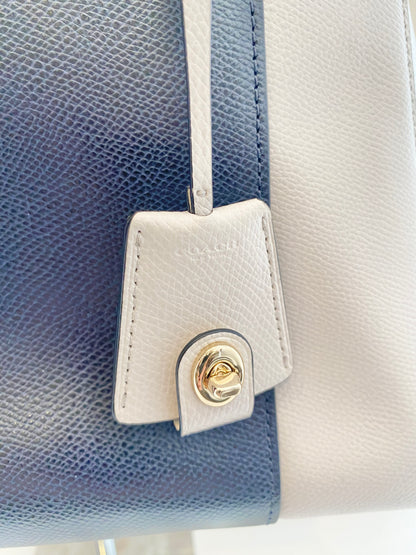 Coach Ivory and Navy Margot Carryall Satchel
