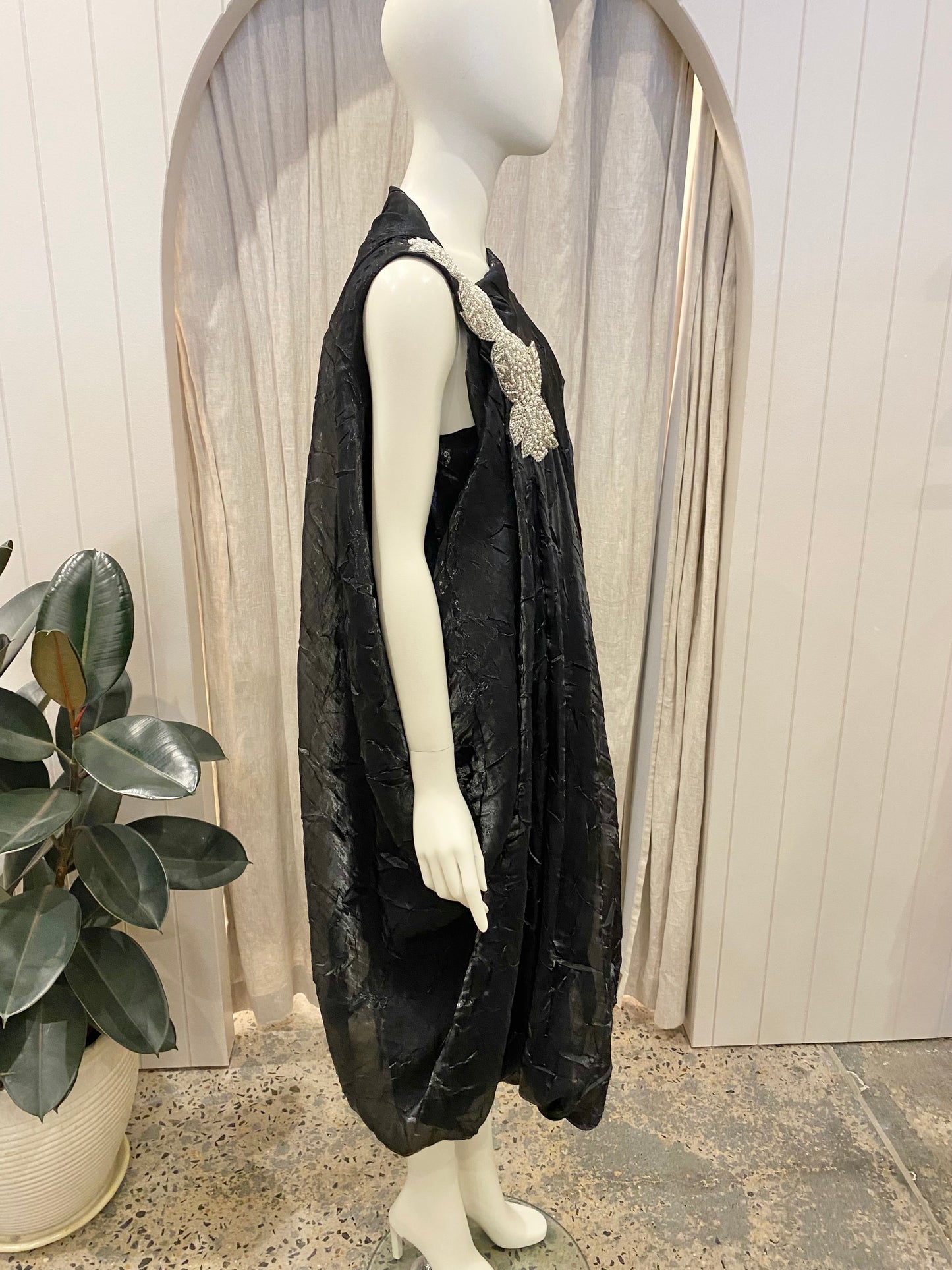 The Social Studio Black Midi Dress - Size 10