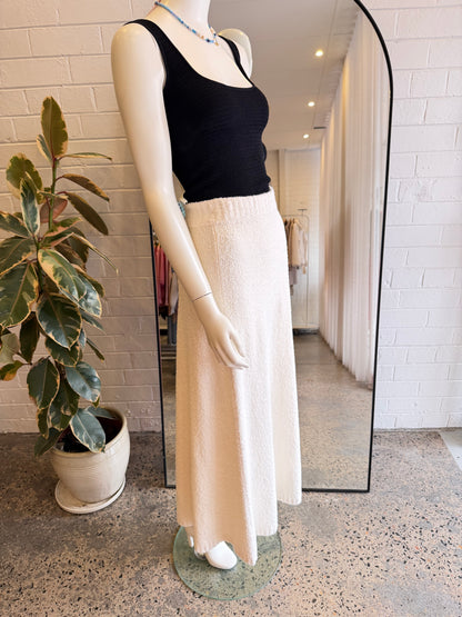 Friends With Frank off White Boucle Celeste Skirt - Size Large