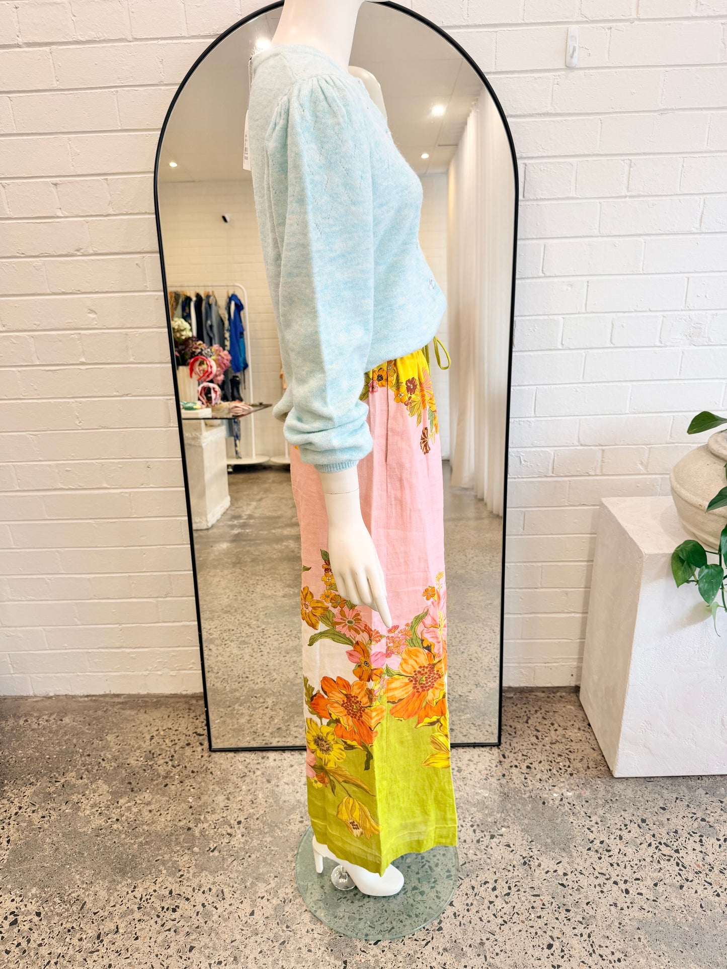 Alemais Silas Wide Leg Linen Pants - Size 8