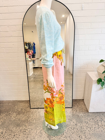 Alemais Silas Wide Leg Linen Pants - Size 8