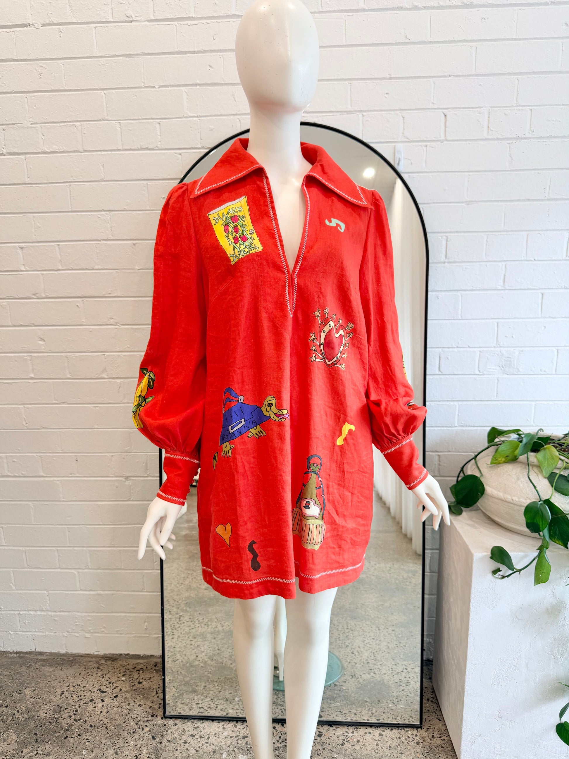 Alemais Tomato Contessa Mini Dress - Size 10 - Pre-Loved Geelong