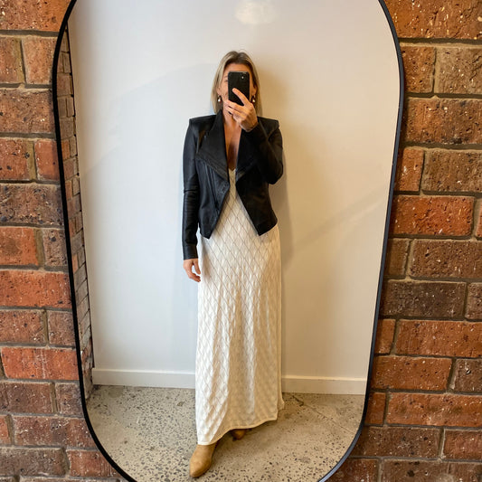 On Parks ‘Siren’ Crochet Dress in White - Size 14