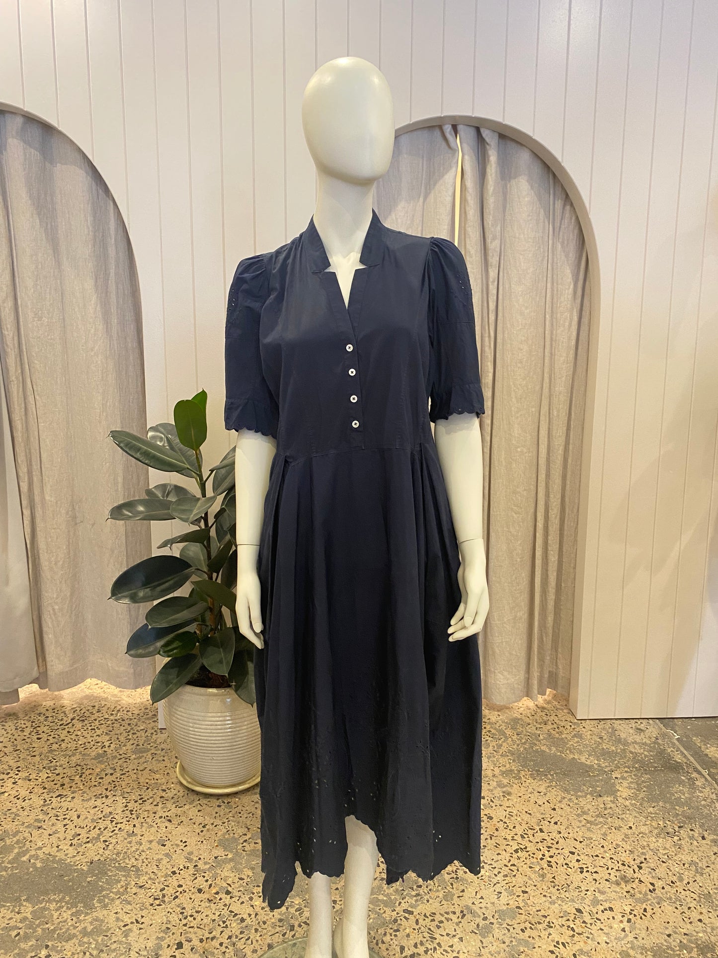 High Everyday Couture Navy Midi Dress - Size 16