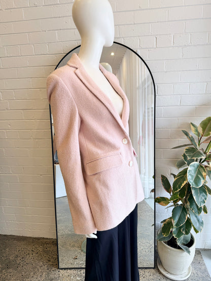 Ena Pelly Pink Boucle Sample Blazer  - Size 8
