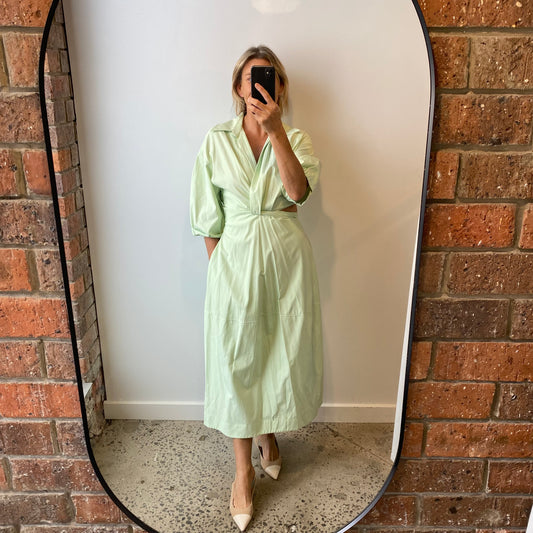 Camilla & Marc Kyra Cocoon Midi Dress in Sour Apple - Size 12