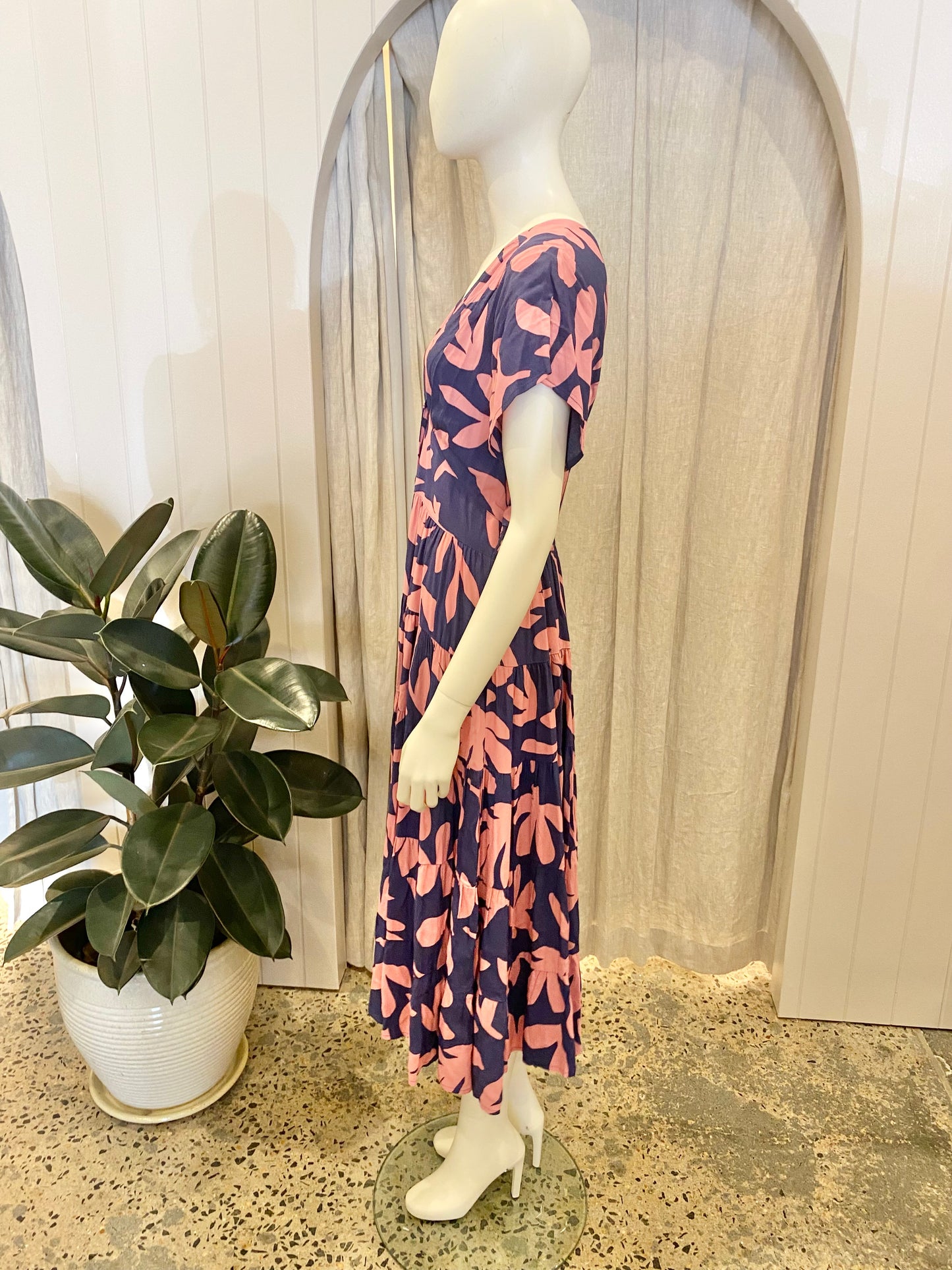 Mister Zimi Floral Midi Dress - Size 14