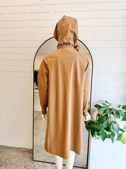 Isle Jacobsen Golden Brown Raincoat  - Size 36 (8)