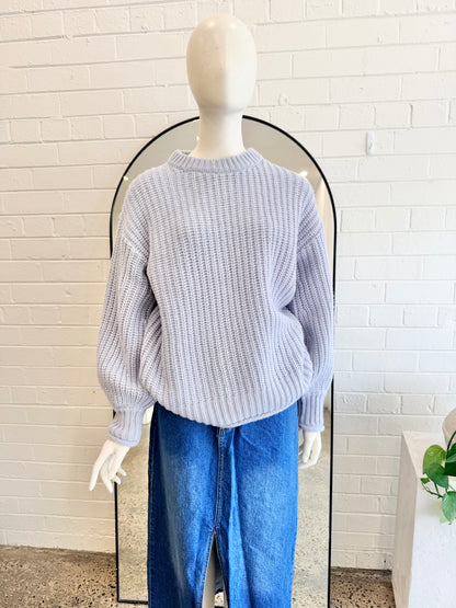 Elka Collective Blue Wool Blend Jumper - Size 10