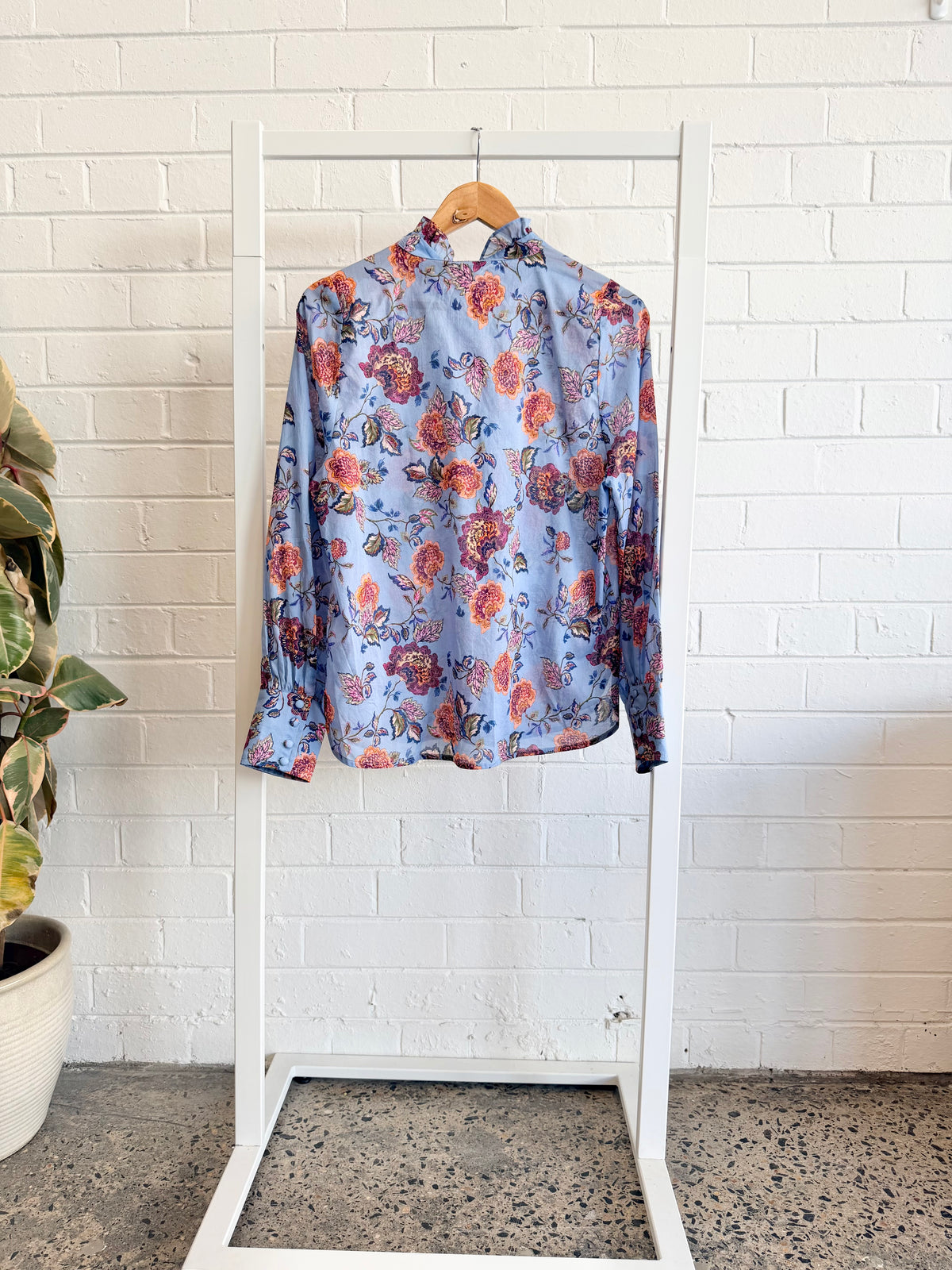 Zoe Kratzmann Twilight Bloom Brim Blouse - Size 1 (8)
