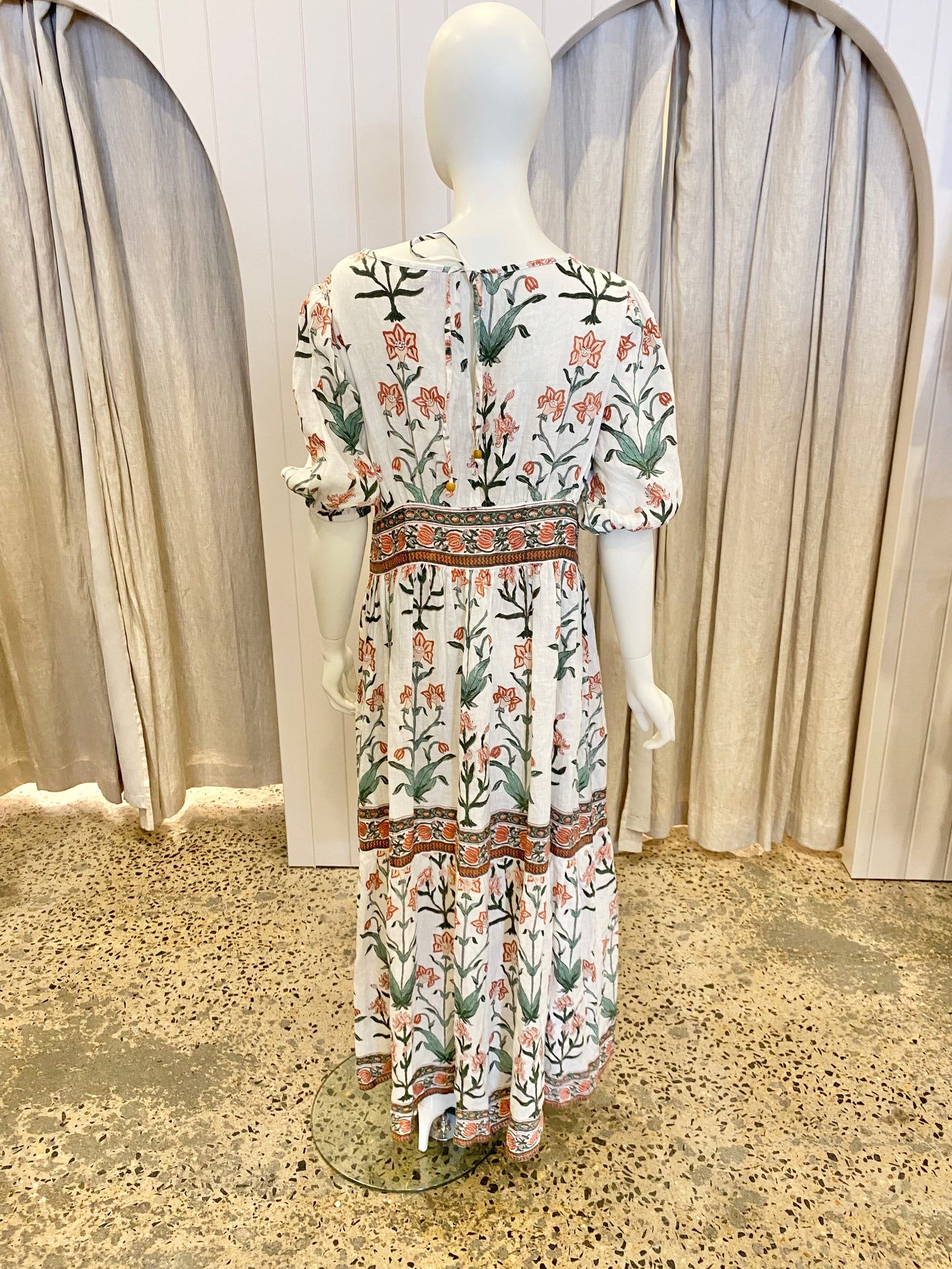 Hannah Artwear Camilla Linen Dress in Floral - Size 3 (14)