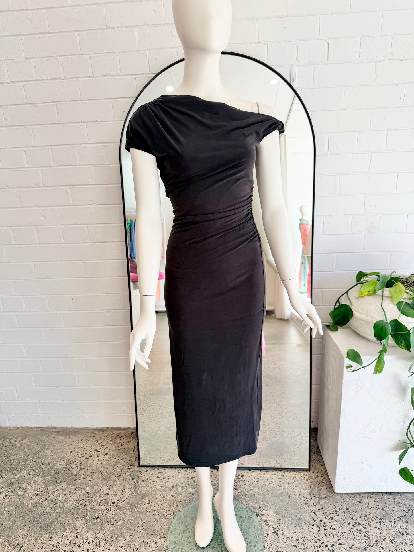 Dissh Black Rio Draped Maxi Dress - Size XS (6 - 8) - Pre-Loved Geelong