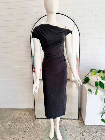 Dissh Black Rio Draped Maxi Dress - Size XS (6 - 8) - Pre-Loved Geelong