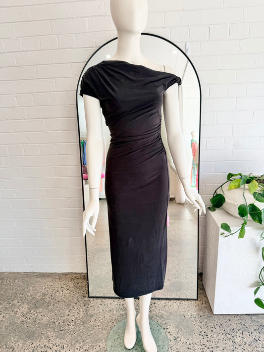 Dissh Black Rio Draped Maxi Dress - Size XS (6 - 8) - Pre-Loved Geelong