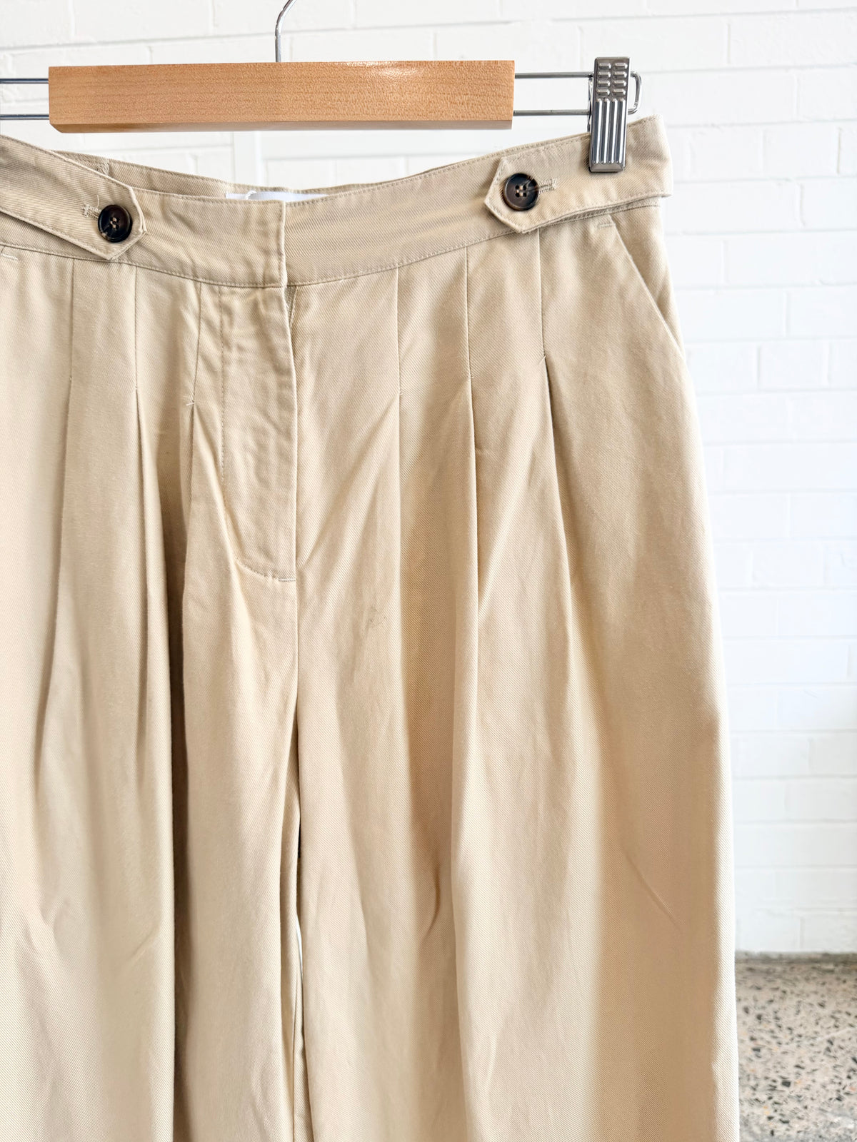 Minima Eseciales Beige Wide Leg Trouser - Size 8