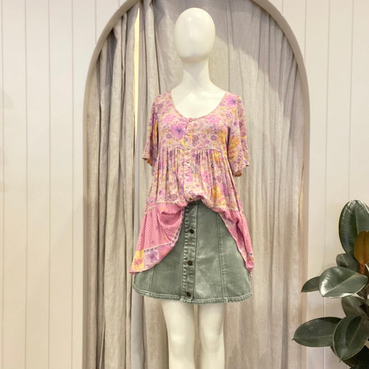 Spell & The Gypsy Hibiscus Lane Mini Dress - Size XXS