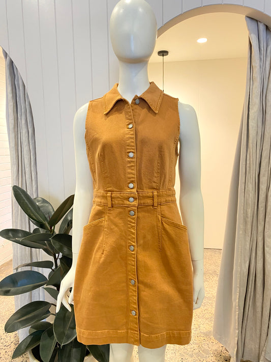 & Other Stories Sleeveless Denim Dress - Size 12