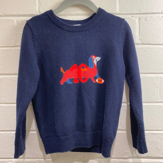 Jacardi Sausage Dog Knit Jumper - Size 4