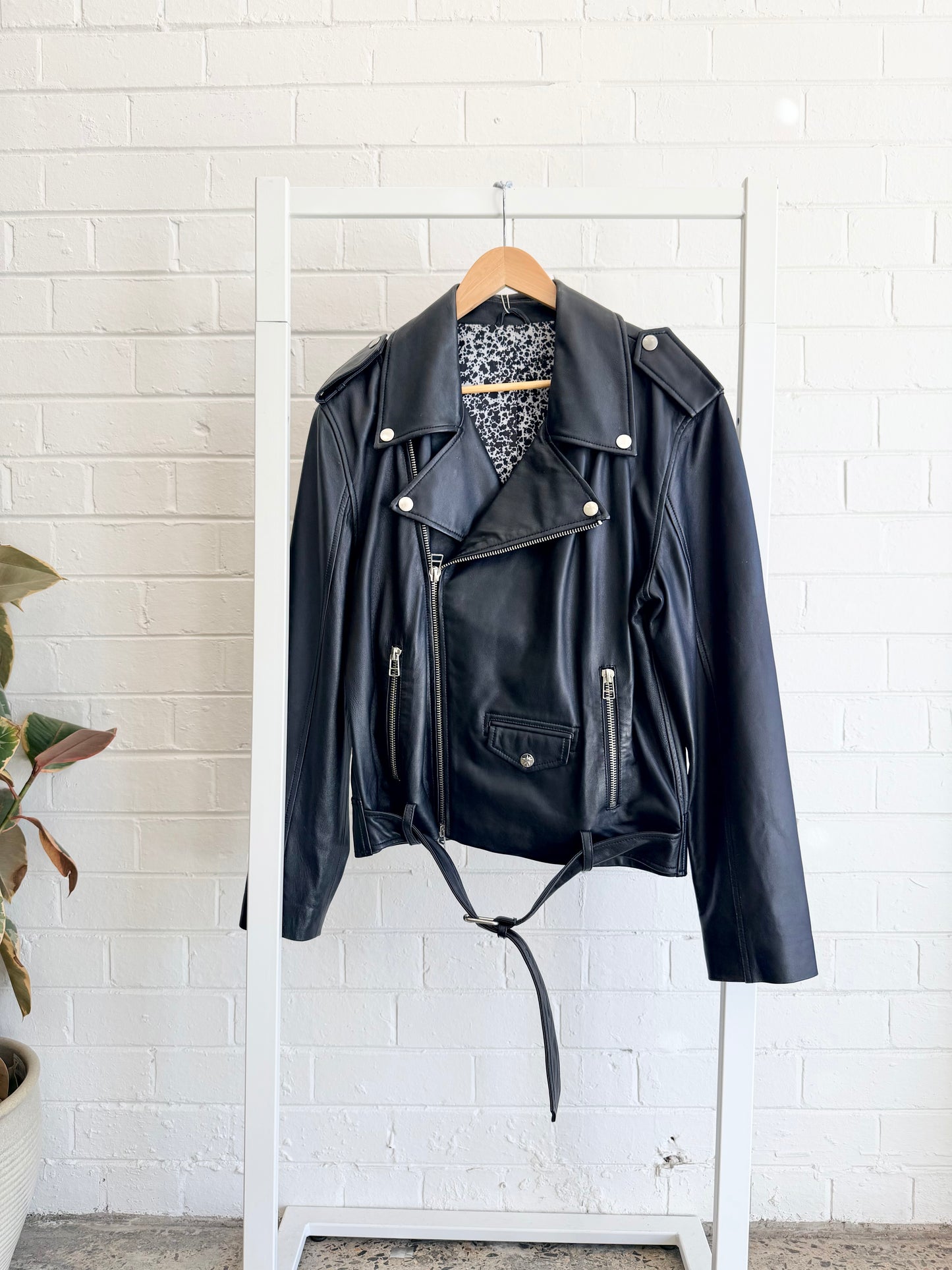 Jean Paul Gaultier x Target Black Leather Jacket - Size 8 - 10