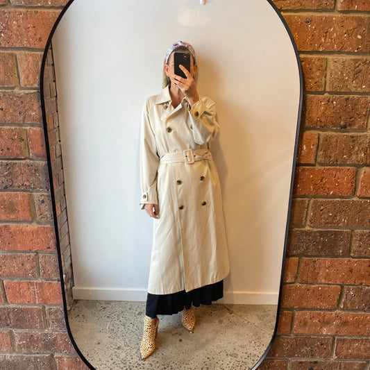Pol Cream Trench Jacket - Size 12