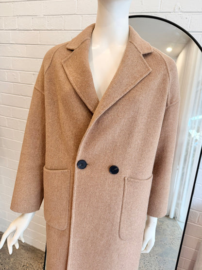 Belle and Bloom Camel Wool Blend Coat - Size XS (8 - 10)