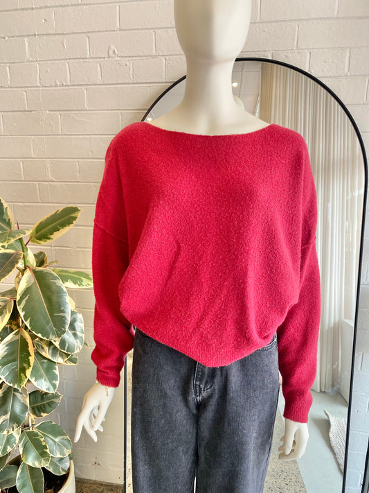 American Vintage Red Damsville Knit Jumper - Size XS