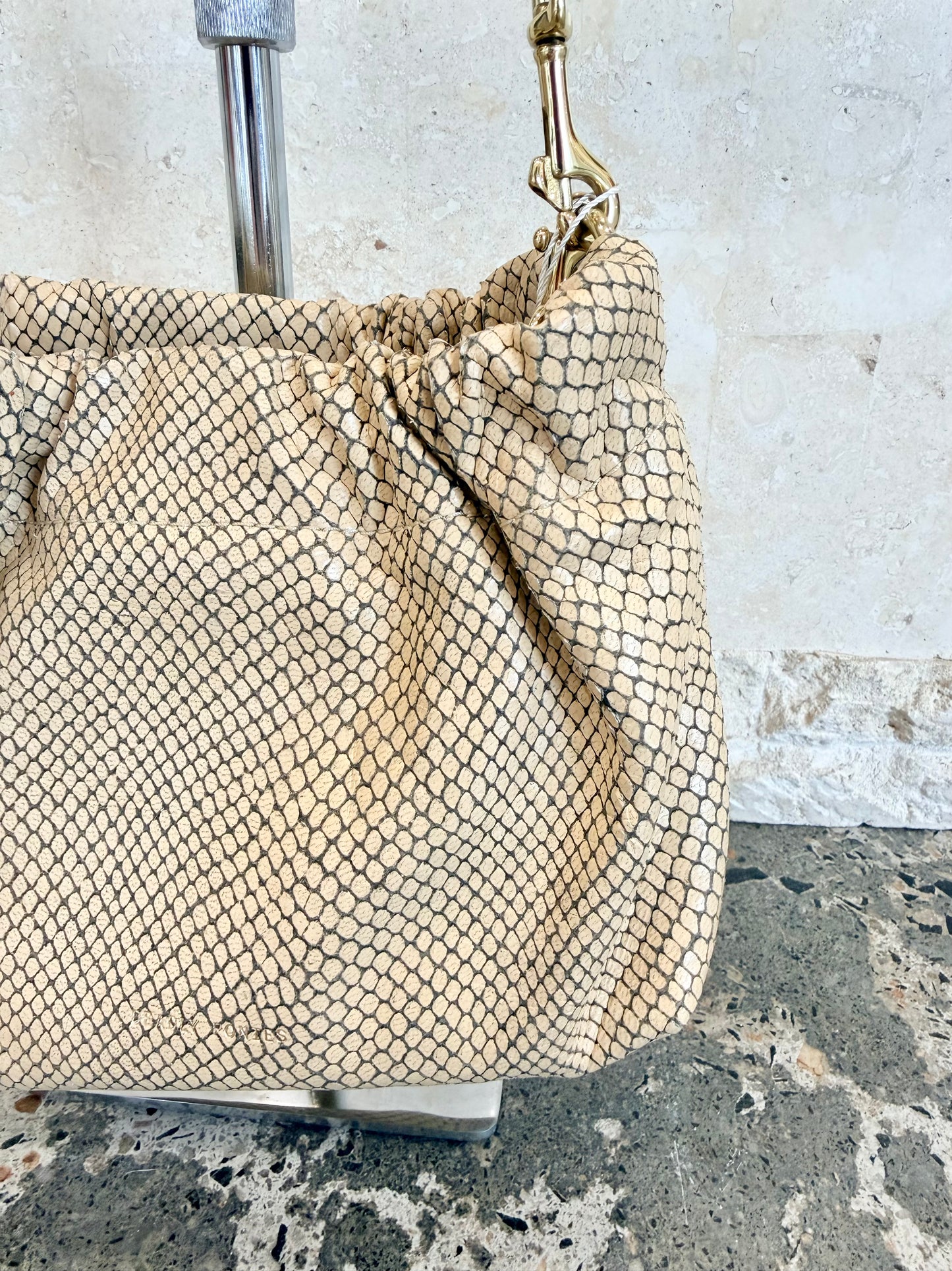 Deadly Ponies Python Macadamia Mr Cinch Mini Bag