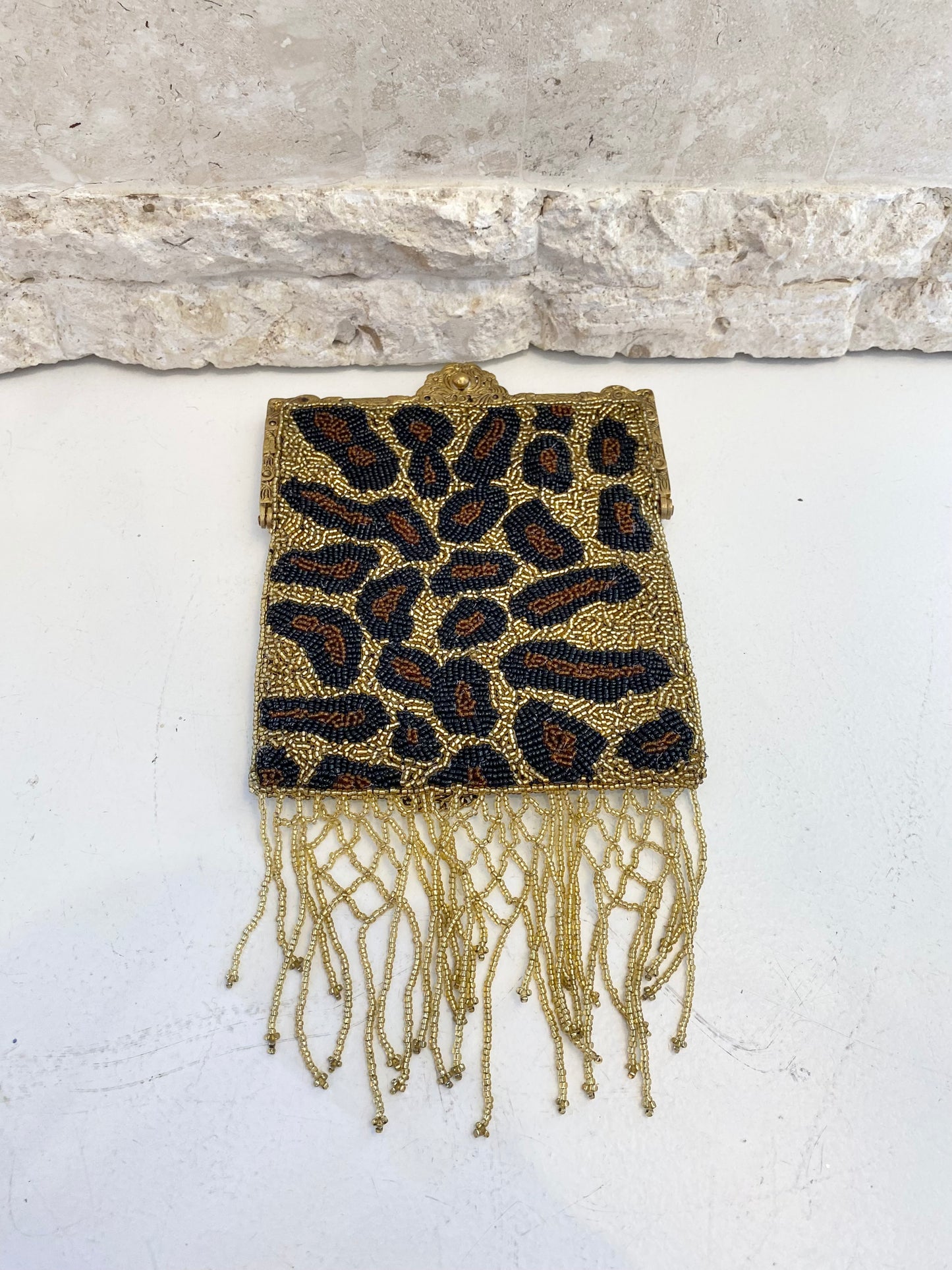 Camilla Beaded Leopard Bag