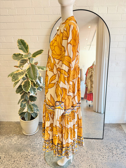 Trelise Cooper Dressing Game Stained Glass Midi Dress - Size 10