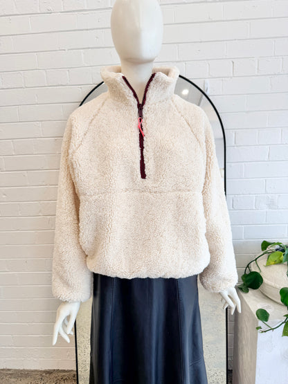 The Upside Cream Harlow Fleece Pullover - Size S (8 - 10) - Pre-Loved Geelong