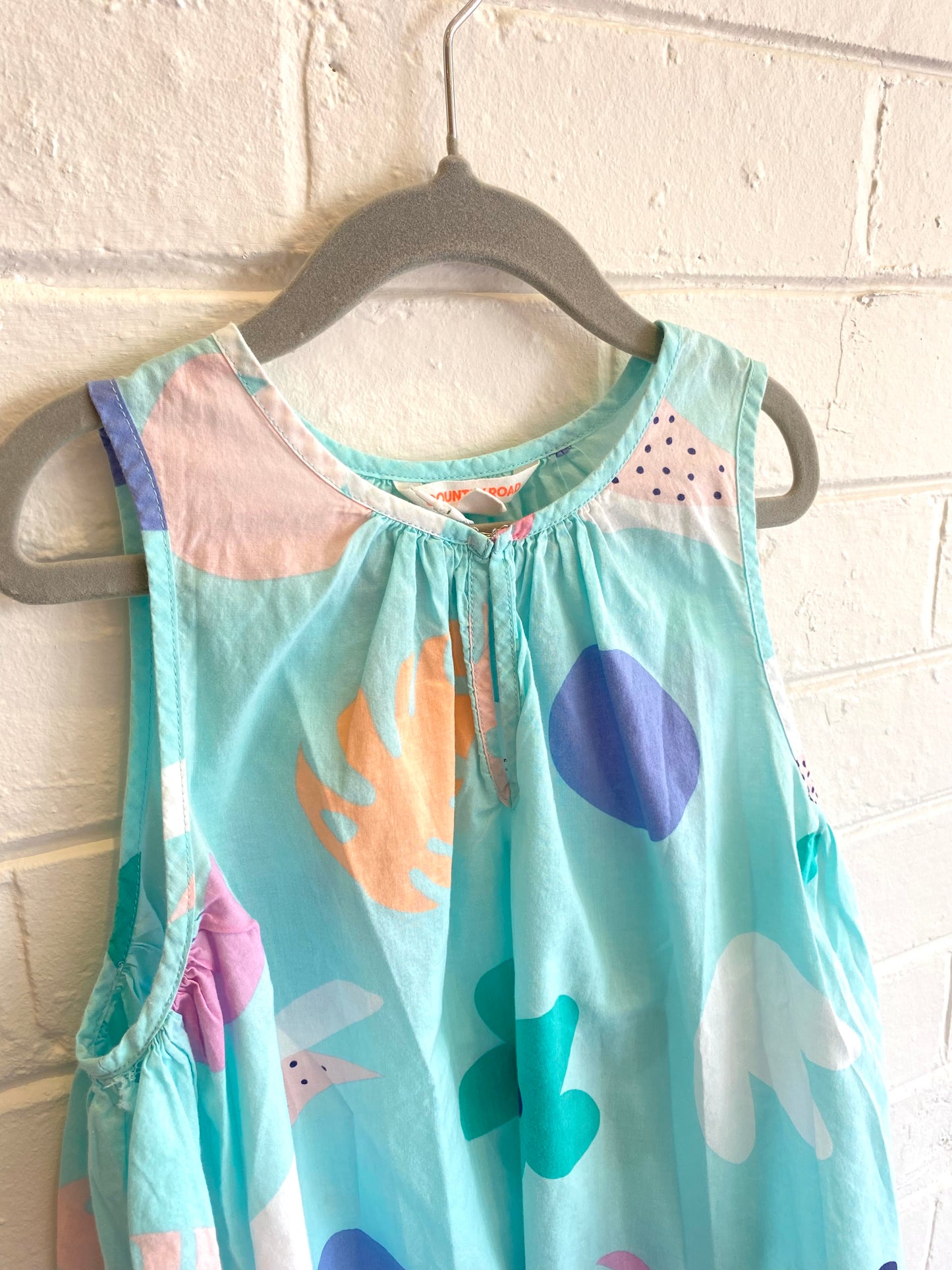 Country Road teal blue floral top - Size 7