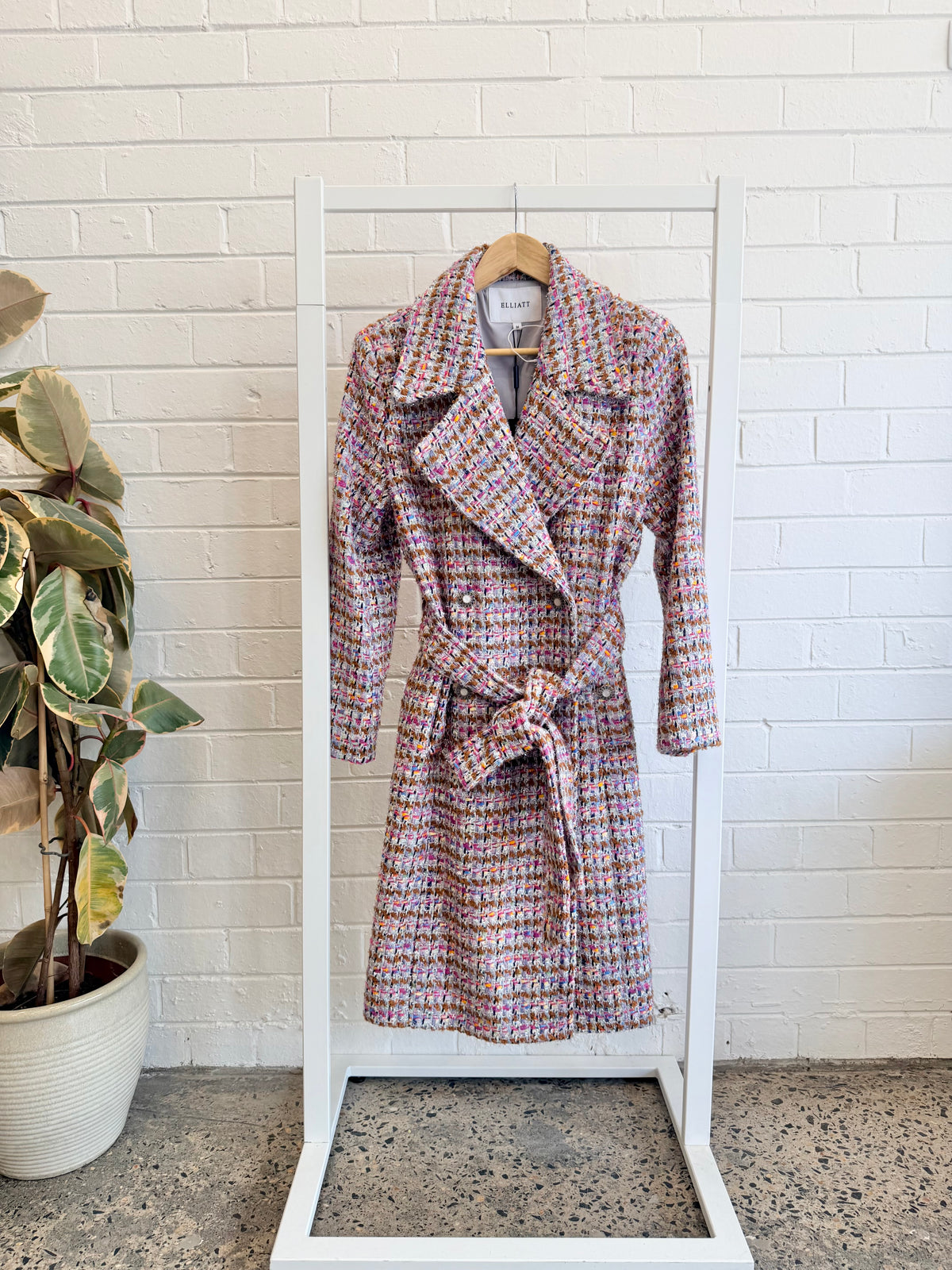Elliatt Multi Coloured Chapelle Coat - Size M (10)