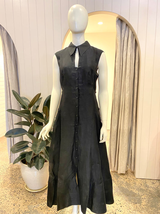 Country Road Darted Maxi Shirtdress - Size 10