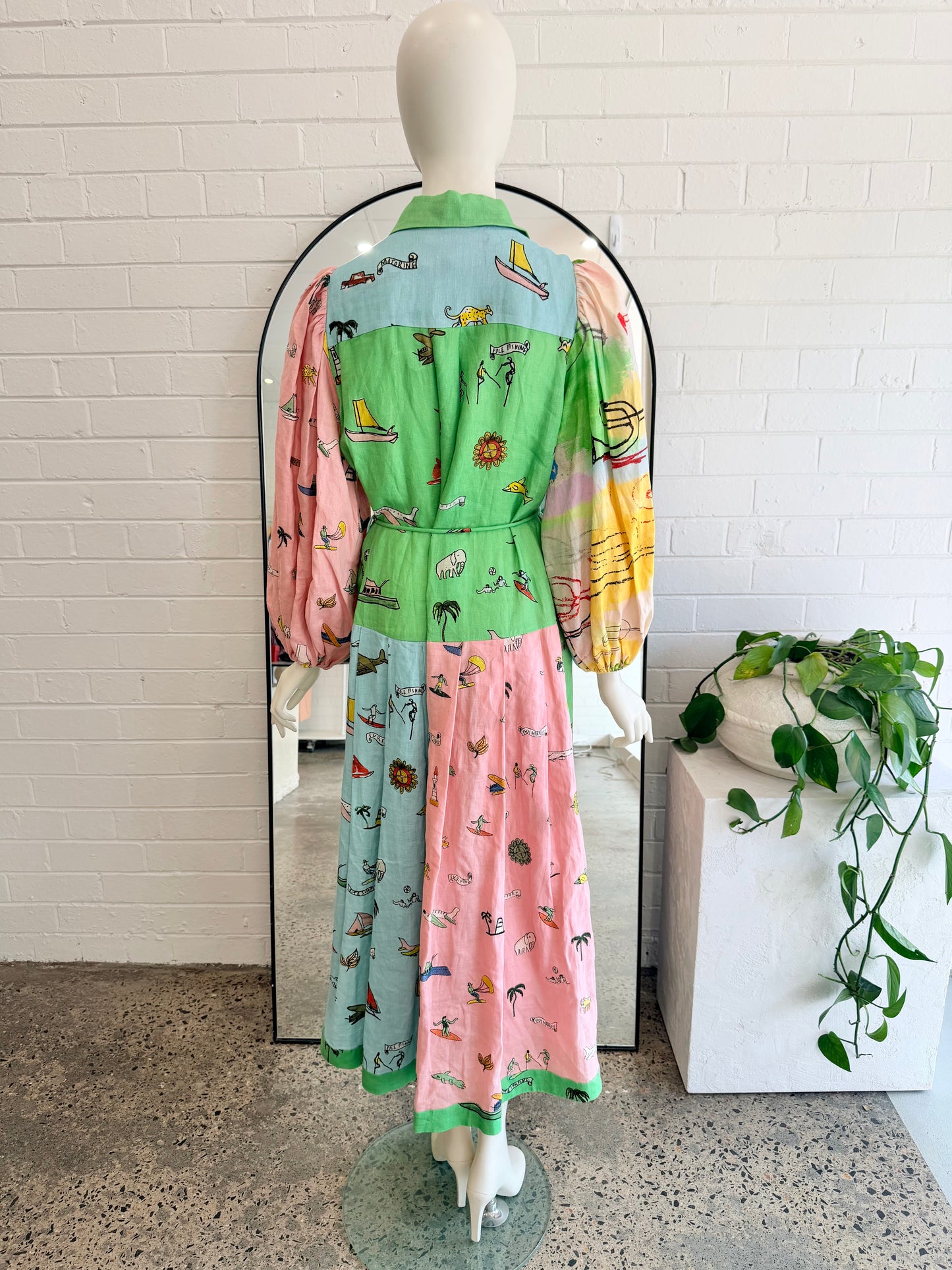Alemais Multi Coloured Jet Shirt Dress - Size 8 - Pre-Loved Geelong