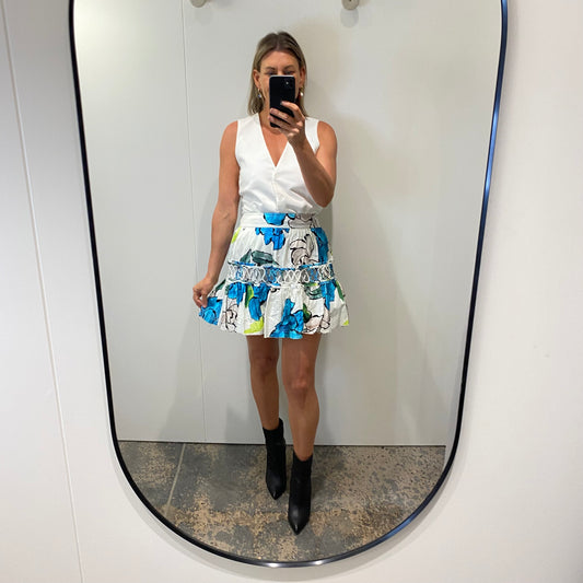 AJE Holly Loop Trim Mini Skirt - Size 12