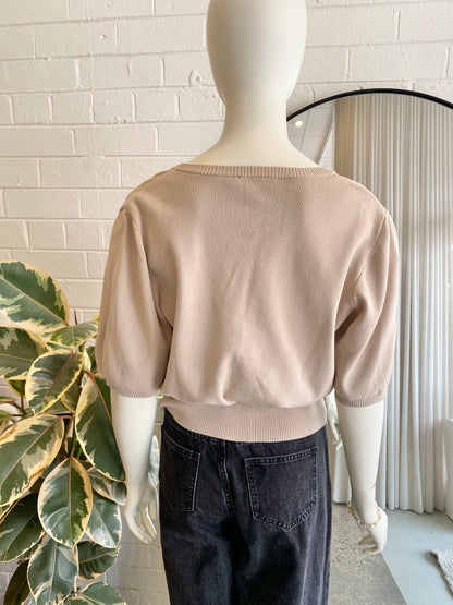 Gestuz Matthea Short Sleeve Cardigan - Size L (12)