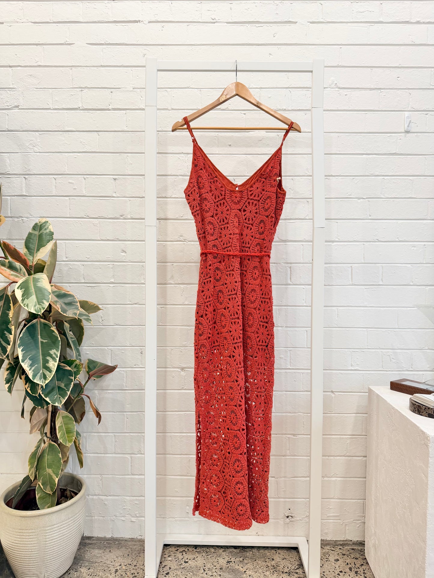 MOS Sangria Tahlia Beach Lace Midi Dress - Size 10