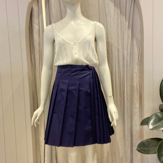 COS Navy Pleated Tennis Skirt - Size 14