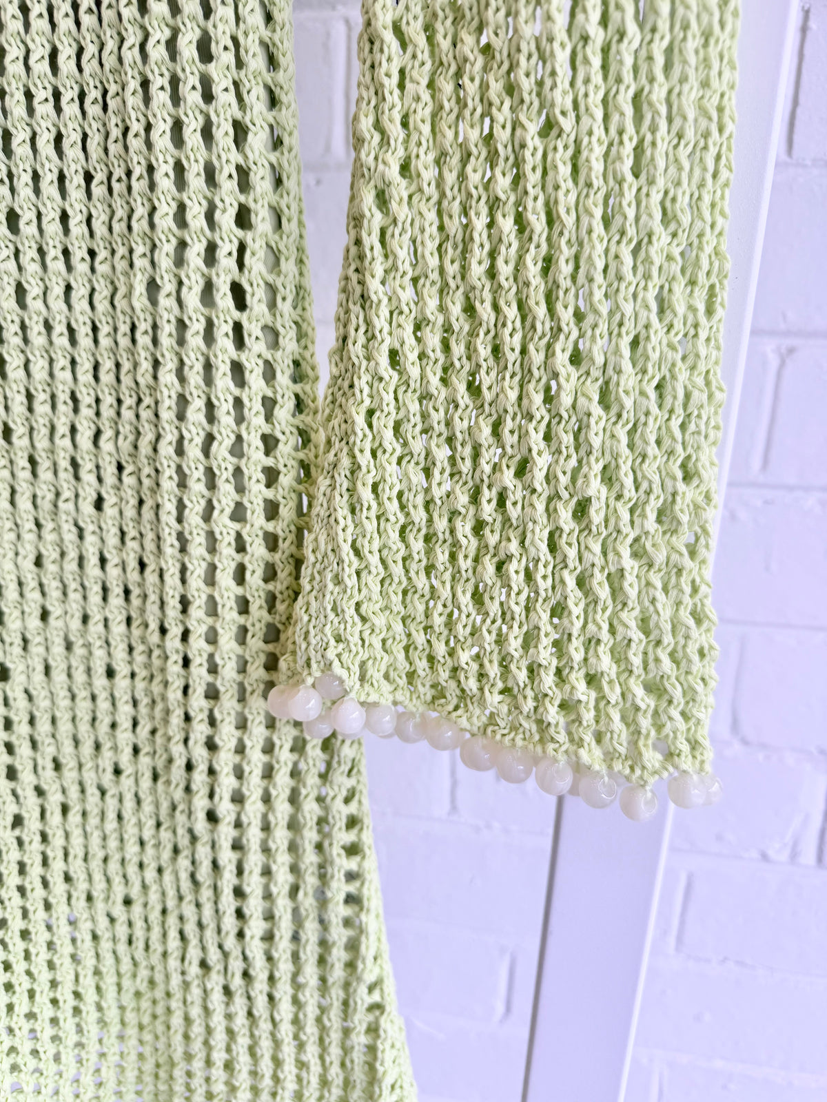 Antipodean Crochet Mini Dress in Melon - Size 8