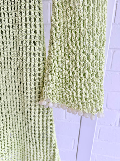 Antipodean Crochet Mini Dress in Melon - Size 8