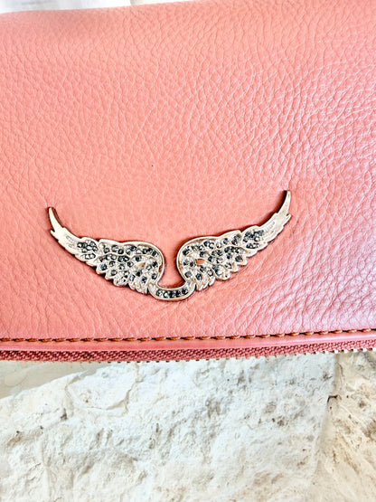 Zadig and Voltaire Pink Rock Clutch