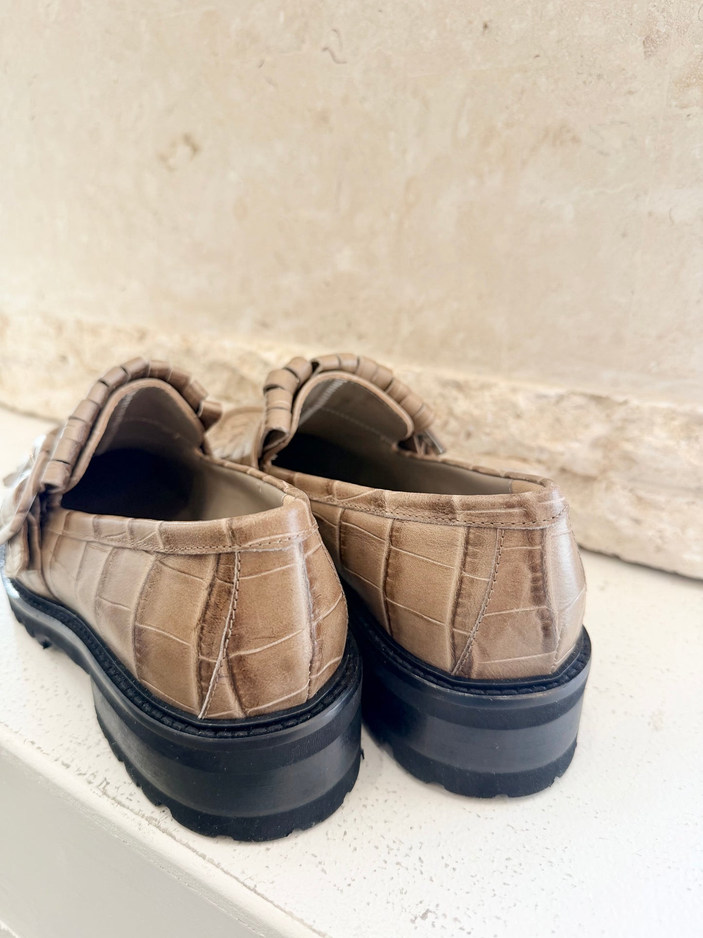 Habbot Chunky Fringe Kiltie Loafers - Size 39