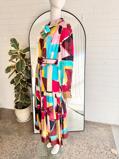 Rebecca Vallance Bastile Button Midi Dress - Size 14